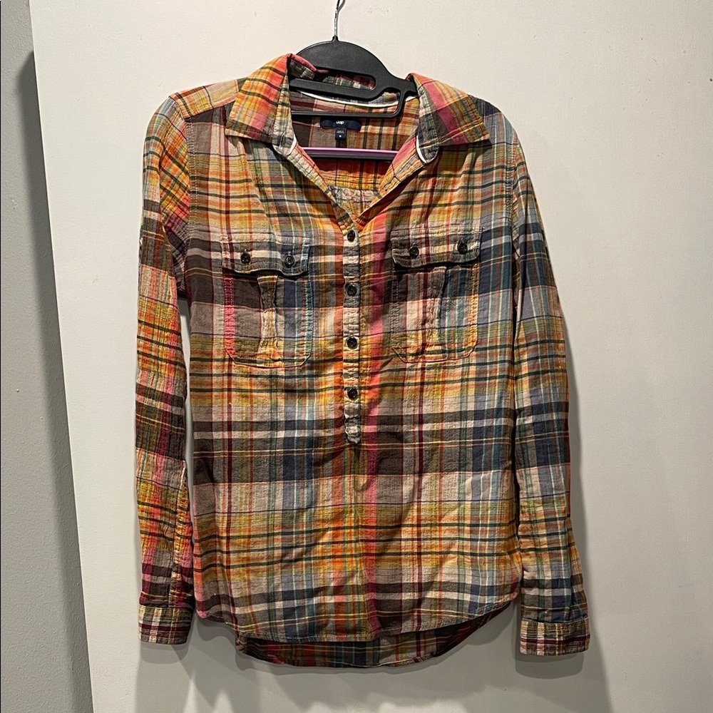 GAP Multicolor Plaid Shirt